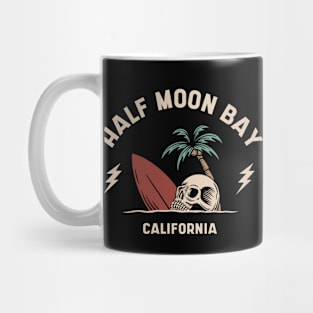 Vintage Surfing Half Moon Bay, California Mug